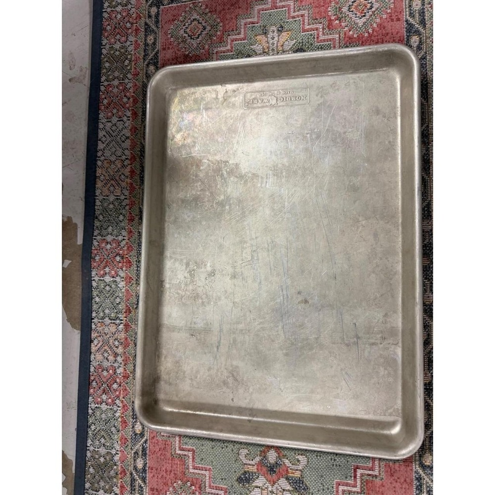 Nordic Ware Natural Aluminum Commercial Half Sheet Baking Pan Made in USA Silver